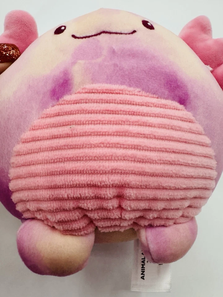 Animal Adventure Spring Axolotl Plush 5” Tie Dye Pink Cream Stuffed Animal 2024 - Image 4 of 4