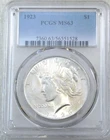 1923 Peace Silver Dollar PCGS MS63 Frosty White Just Graded New Holder PQ #M270H