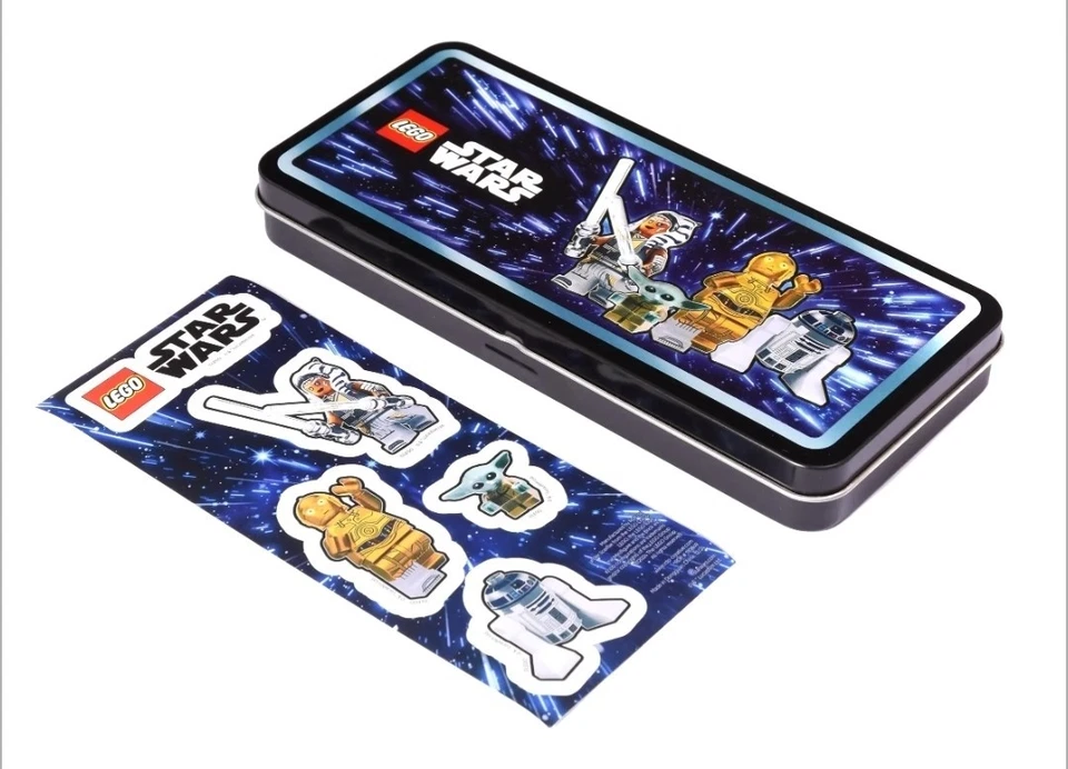 LEGO 5009393 Star Wars Tin Pencil Case Box With Sticker Sheet New Exclusive  - Image 2 of 2