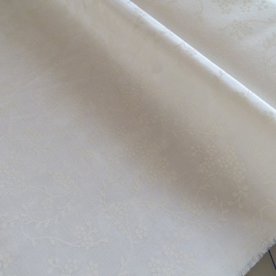 Yard ~ White On White Floral Vine ~ $3.99 Ships Any Amount Of Fabric.