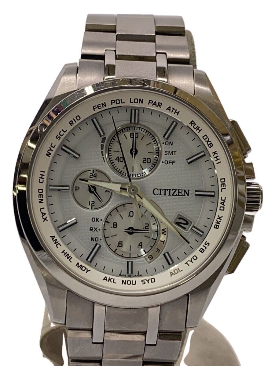 CITIZEN Attesa AT8047-58E H804 Pink Gold Bezel Black Dial Solar Radio Watch