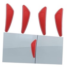 2PCS Car Door Edge Guards, PVC Self-Adhesive Bumper Anti-Collision Red