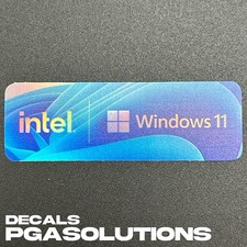 1x Windows 11 / Intel Desktop / Laptop Sticker Label Holographic
