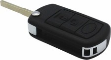 3-Button Uncut Blade Remote Key Fob Case Replacement for Land Rover LR3 2005-20