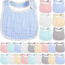 24Pc Muslin Baby Bandana Bibs  Soft Cotton Drool Bibs w/ Snaps Unisex