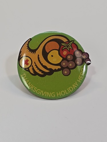 Red Cross Holiday Hero Lapel Pin Thanksgiving Cornucopia