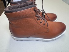 Firetrap Shira Boots UK 9 EU 43 Tan Leather Casual Lace Up Ankle Shoes