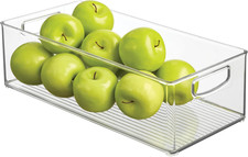 Stackable Storage Bin - Clear Organizer Bin for Kitchen and Pantry, Made in US