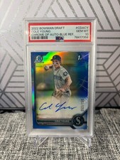 COLE YOUNG 2022 Bowman Draft 1st True Blue AUTO /150 PSA 10 Mariners