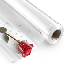 SMART&CASUAL 16" x 150' Clear Cellophane Wrap Roll 16 × 150', 