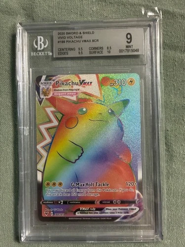 2020 Pokemon Vivid Voltage Pikachu VMax SCR BGS 9