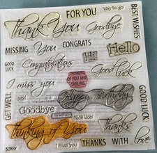 Close To My Heart My Acrlix stamp set D 1187 For Occasion-USED-Sentiments