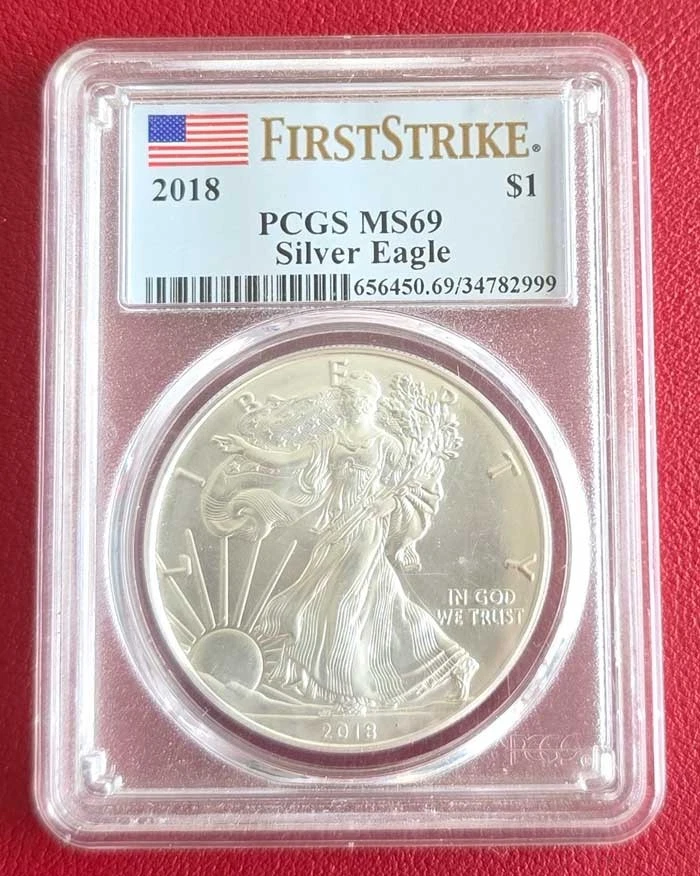 American Eagle MS 69 PCGS Certified Silver Bullion Coins for sale