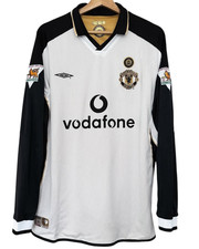BECKHAM #7 MANCHESTER UNITED 2001/2002 CENTENARY AWAY long sleeve JERSEY