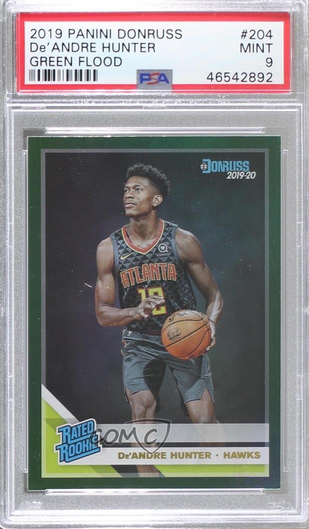 2019 Panini Donruss Rated Green Flood De'Andre Hunter PSA 9 MINT Rookie RC 4al