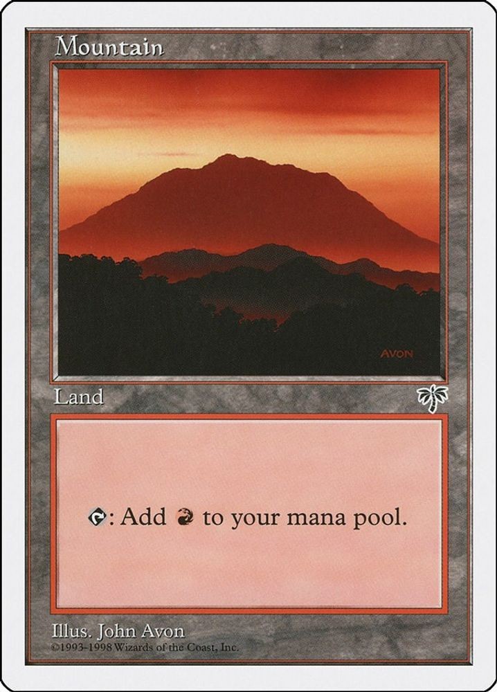 1998 Magic: The Gathering Anthologies - Mountain Mirage (#83, L, Heavily Played)