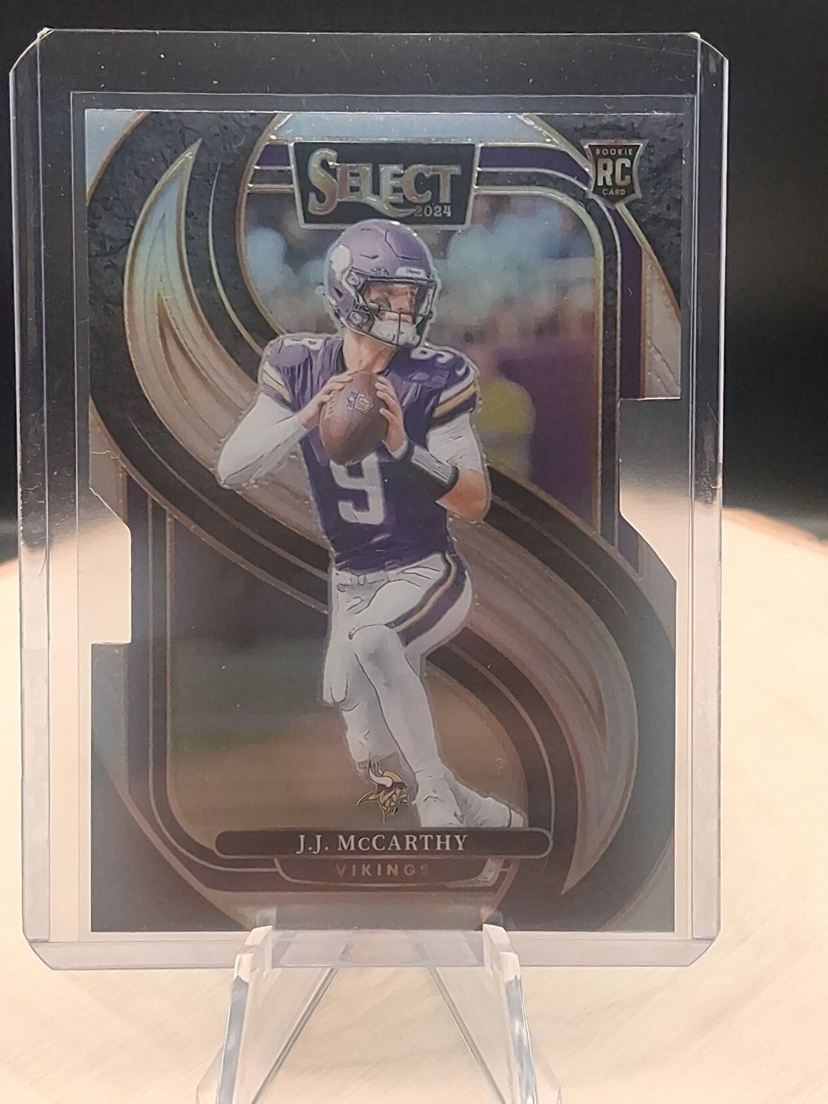 2024 Panini Select - Premier Level J.J. McCarthy #134 Silver Prizm Die-Cut (RC)