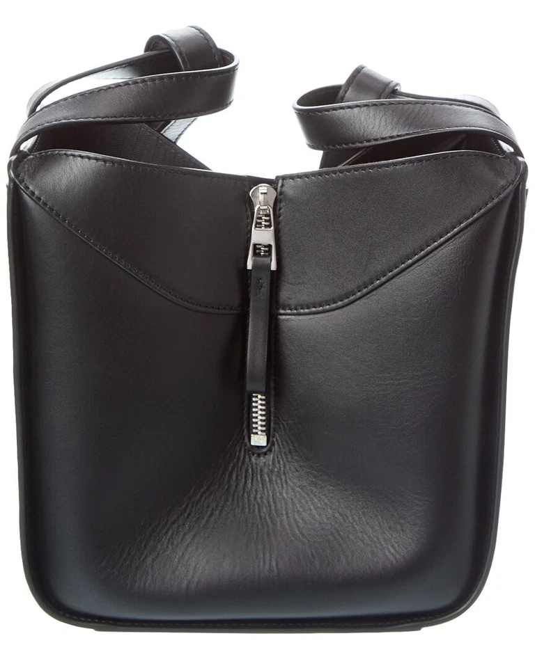 Loewe 小巧型吊床缎面皮革托特包女式黑色 — 第 2/4 张图片