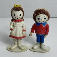 Vintage Miniature Jack Jill Raggedy Ann Andy Figures by Diener 1970's Rare
