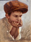 Oregon Listed Jim Daly born 1940 Child Boy "Sweet Thought" original Oil Painting — photo 5