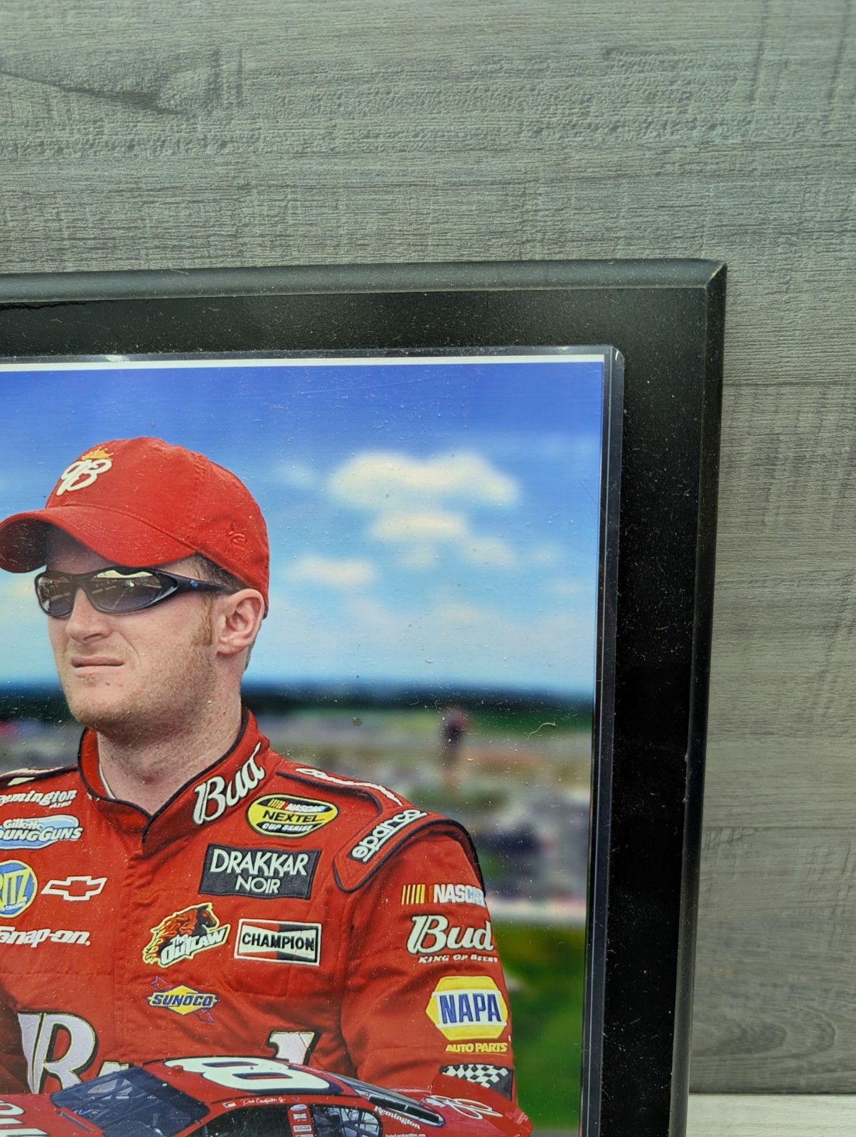 Two DALE EARNHARDT JR NASCAR #8 WALL PLAQUE Budweiser Little E. 