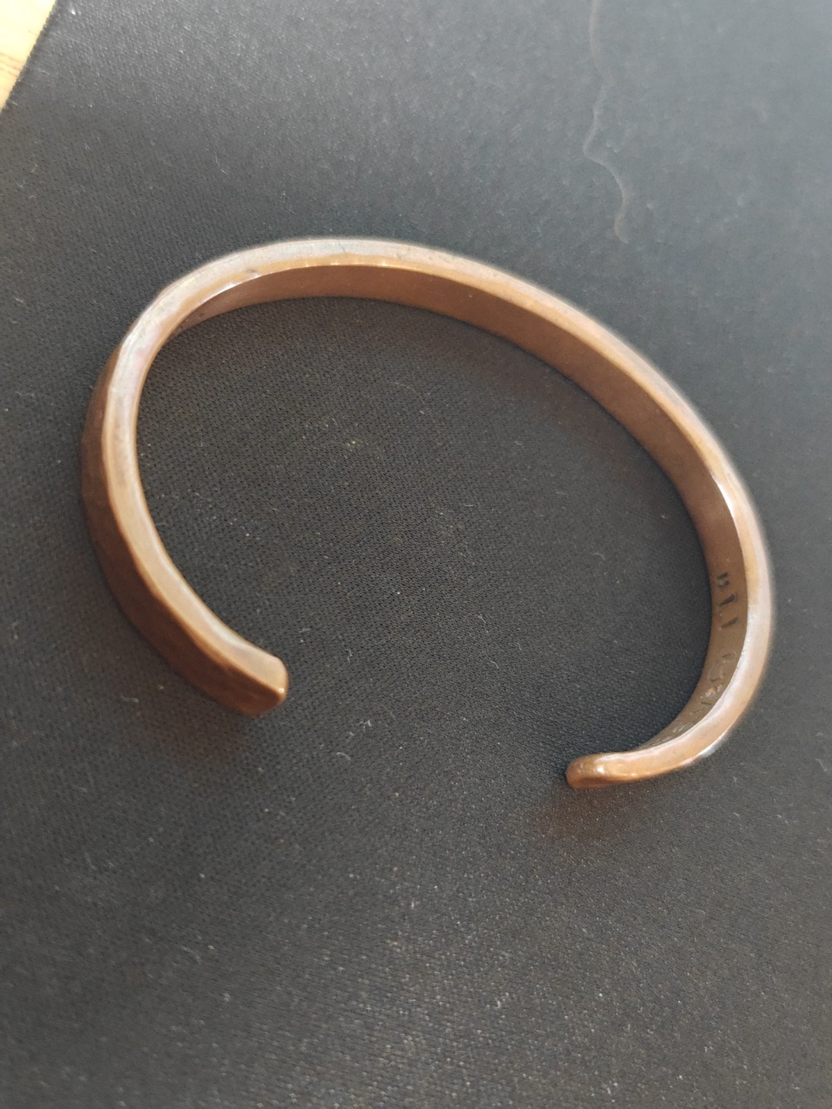 Vintage Artisan Hammered Solid Copper Cuff Bracel… - image 6