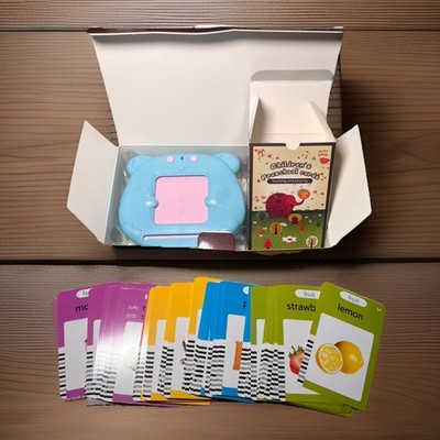 NEW Card Early Education Device 12+ Month Learn English Language Speech Toy Blue