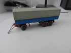 Wiking HO 481/3 3 Axle. Truck Flatbed/Tarpaulin Trailer Sky Blue/Red BP WM