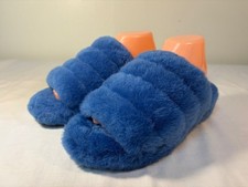 UGG Fluff Yeah Slide Slippers Women's Blue Shearling Insulated - US 8