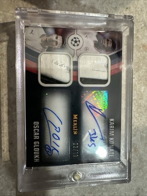 2024-25 Merlin Konate / Gloukh Dual Match Ball Autograph Relic 03/10, Rare ERROR