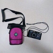 Vintage Canon Sure Shot Telemax 35mm Point And Shoot Film Camera W/Bag Untested