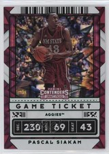 2020 Panini Contenders Draft Picks Game Ticket Green Explosion Pascal Siakam kk4