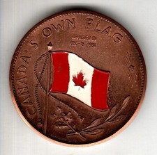 CANADA'S OWN FLAG - LESTER B. PEARSON PRIME MINISTER OF CANADA 1964 - MEDALLION