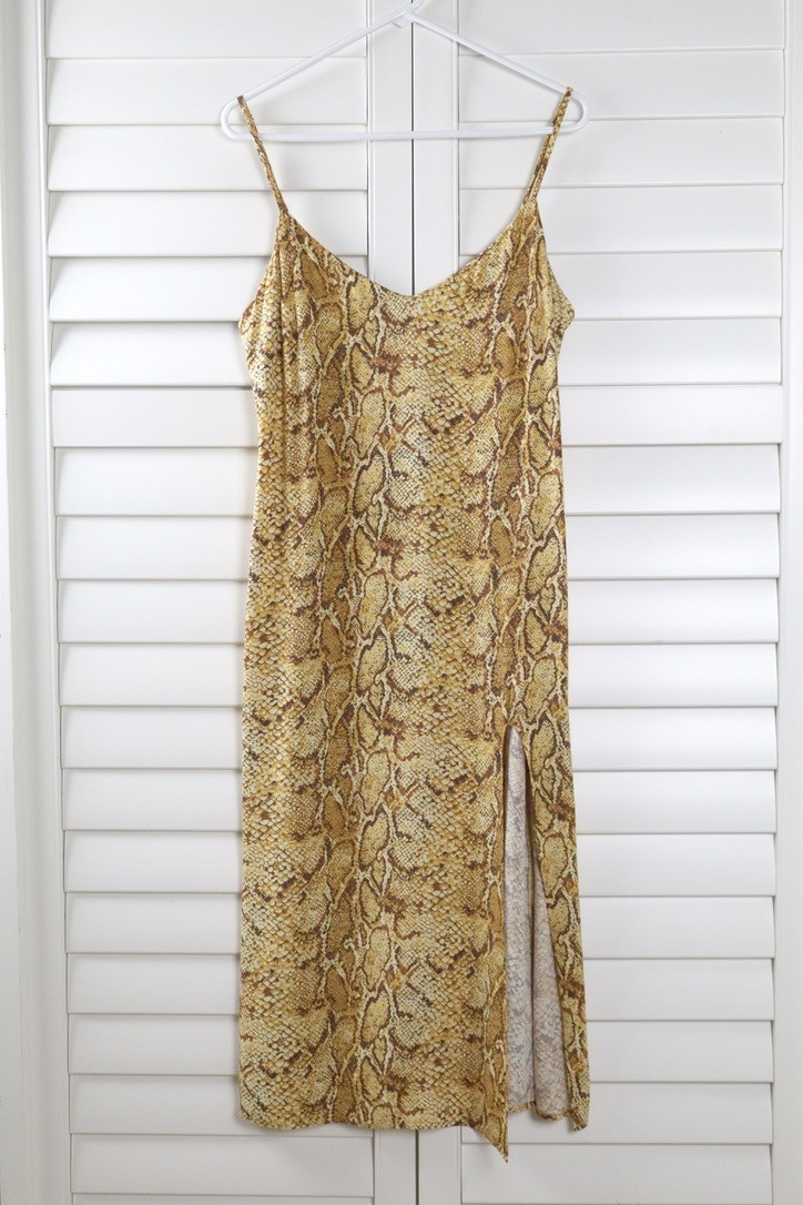 REFORMATION $178 Snake Python Print Midi Cami Sli… - image 5