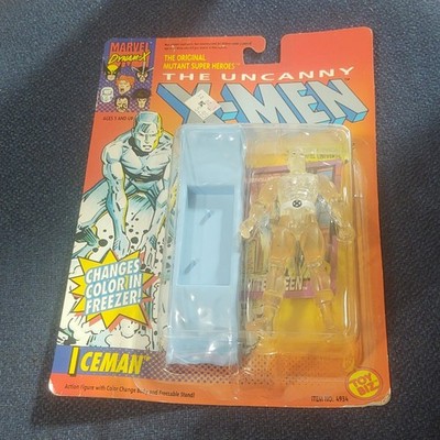 ToyBiz X-Men Iceman Action Figure Model 4934 Color Change Body Freezable Stand