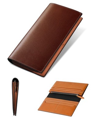 Fabrizio Men s Long Wallet with Coin Purse, Stylish, Made by Top Leather