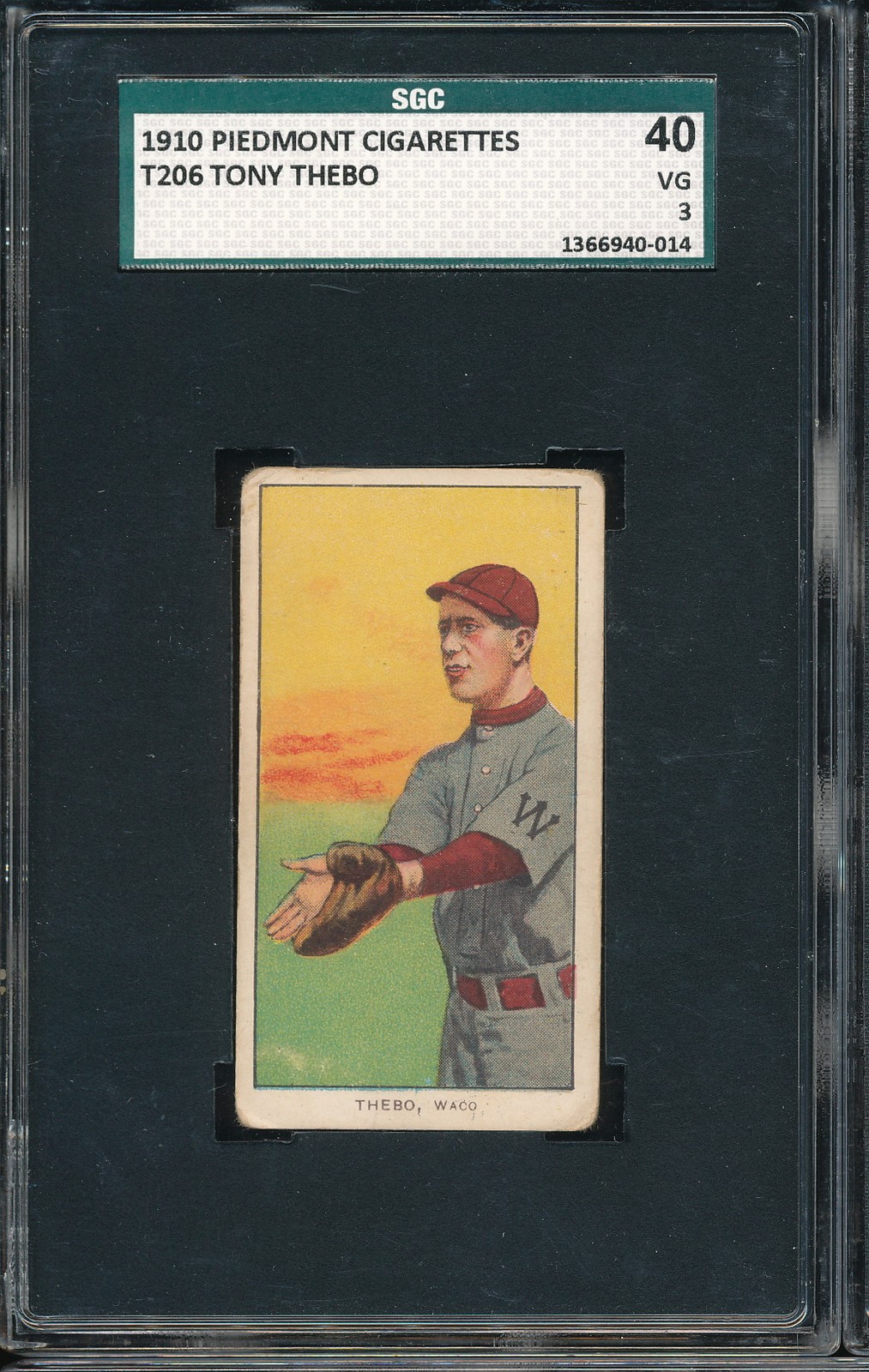 T206 Piedmont 350/25 Tony Thebo SGC 3 - Waco - Southern League