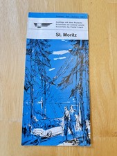 Vintage 1964 St. Moritz Switzerland PTT Summer Postal Coach Travel Brochure Map