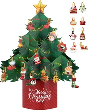 24-Day Christmas Advent Calendar 2025 Tree with Envelopes & Paper Decorations