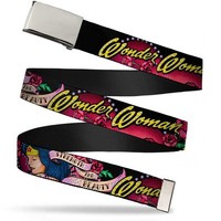 `Blank Chrome 1.0`` Buckle - Wonder Woman/Roses Strength And (Us Import) Acc Neu