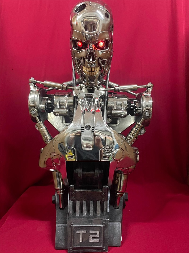 T2-750 Terminator 1:1 Bust Upgraded Edition with LED Head Chip New