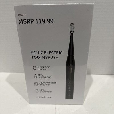 DMES Sonic Electric Toothbrush 5 Modes USB Rechargeable New in Sealed Box Black