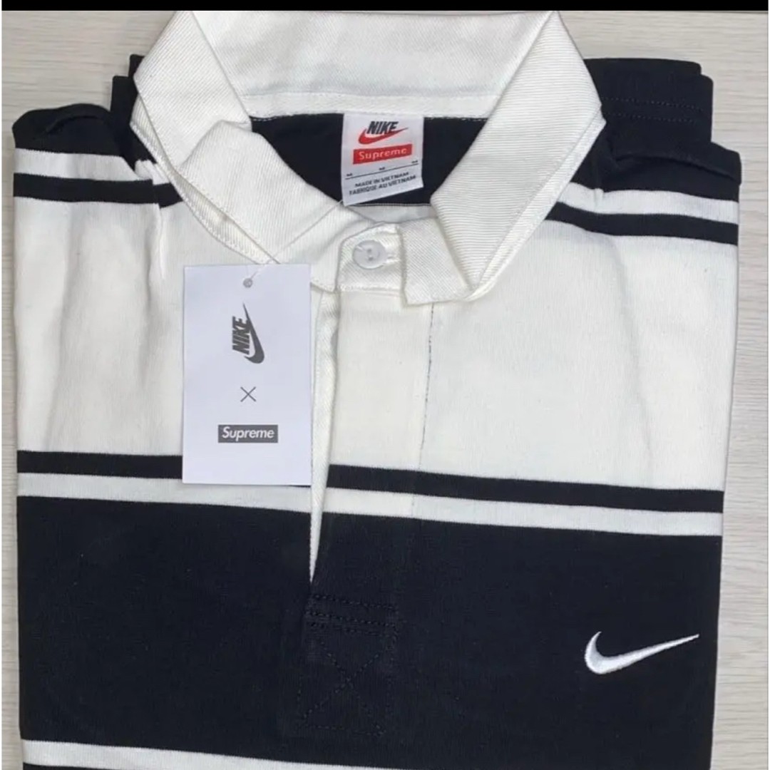 Supreme x Nike Collaboration Stripe Rugby Size M Black