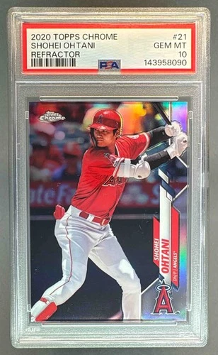 143958090 Shohei Ohtani 2020 Topps Chrome #21 Refractor PSA 10