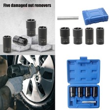 Stripped Lug Nut Remover Set Screw Extractors For Automotive Repair 17 22mm