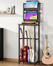 Multi Guitar Stand, Guitar Rack Record Player Stand Sturdy and Space-Saving, ...
