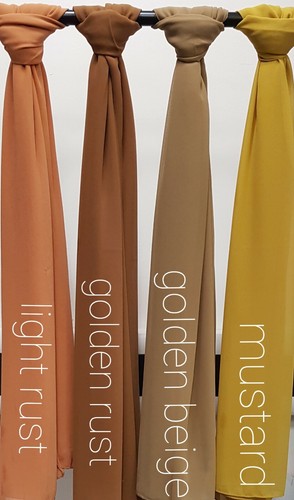 High Quality Plain Chiffon Hijab Scarf Shawl Wrap Soft Georgette Dubai Elegant - Picture 29 of 121