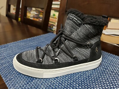 Skechers Women Side Street Warm Wrappers Ankle Boot/sneaker Black Sz 6 Rise Fit 