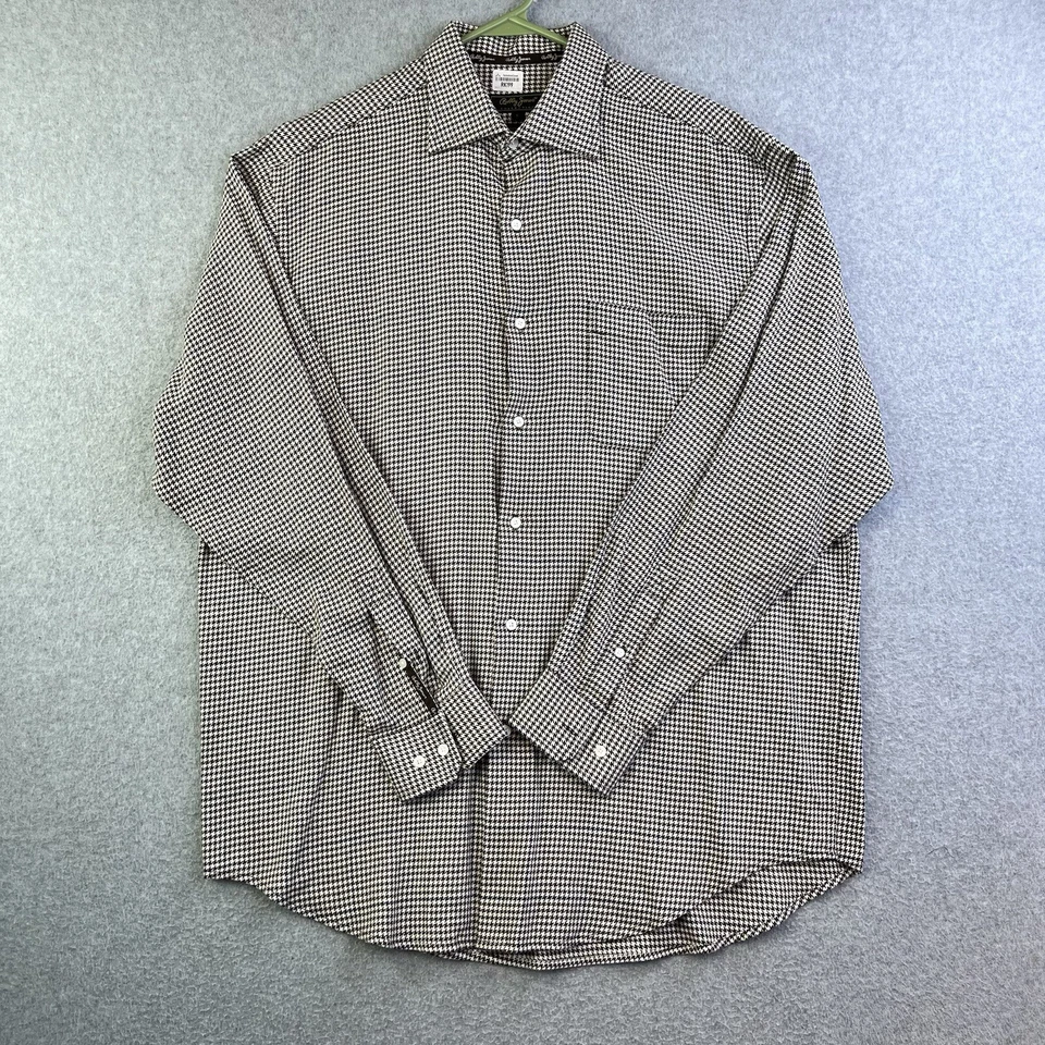 Bobby Jones Collection Dress Shirt Mens Large Houndstooth Long Sleeve Button Up - Image 4 of 4