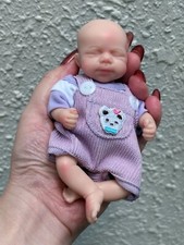 Silicone Baby Painted Doll Reborn Girl Newborn 15cm Sleeping Mini Soft Body New